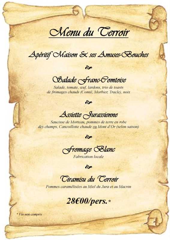 Menu du terroir