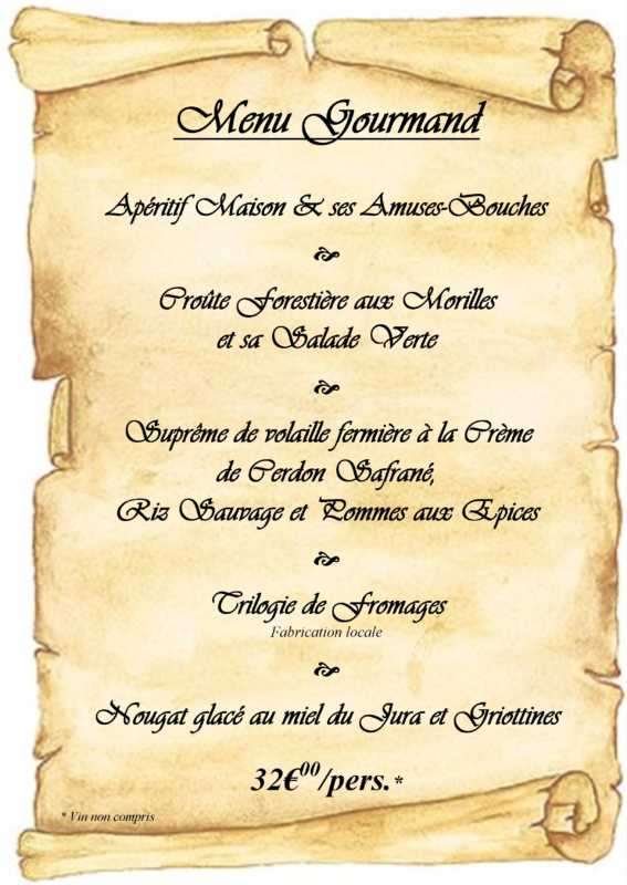 Menu gourmand